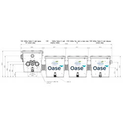 OASE-73365 ProfiClear Premium TF-XL moduł pompowy EGC rysunek techniczny zestaw zwymiarowany