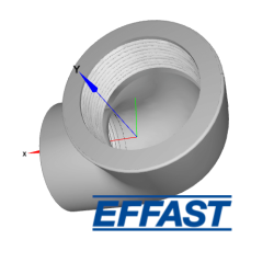 Kolano 1" BSP 90° PCV GW/GW-Effast
