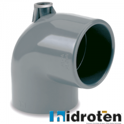 Kolano PCV-U AIR 90° D-75 x 1/2" Hidroten