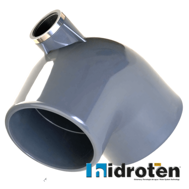 Kolano PVC-U AIR 90° D-50x1/2" Hidroten KW-KW Kształtki PVC-U Wysokiej Jakości