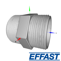 Nypel 3/4" - kształtki Effast PVC-U
