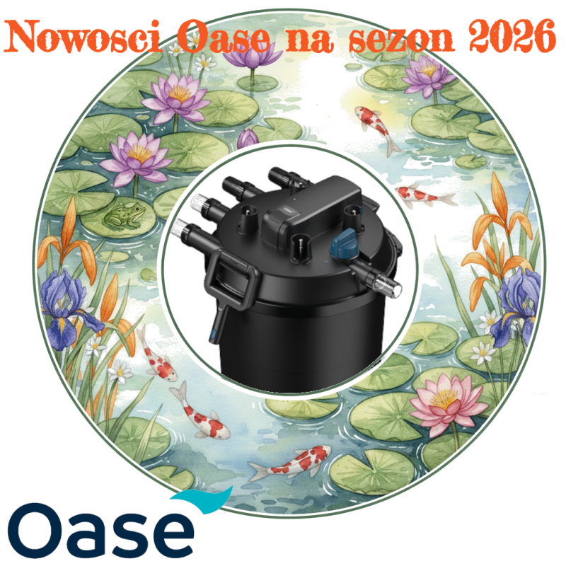 Oase-96897 FiltoClear 90000 - filtr do oczka wodnego dwa wejścia brudnej wody.