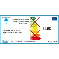 Oświetlenie listwa led do Waterfall 60 kolumny i wylewki wodospadowej ze stali nierdzewnej OASE-51209 